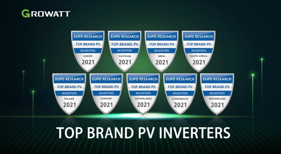 Growatt recibe el premio a la mejor marca de inversores fotovoltaicos en mercados internacionales